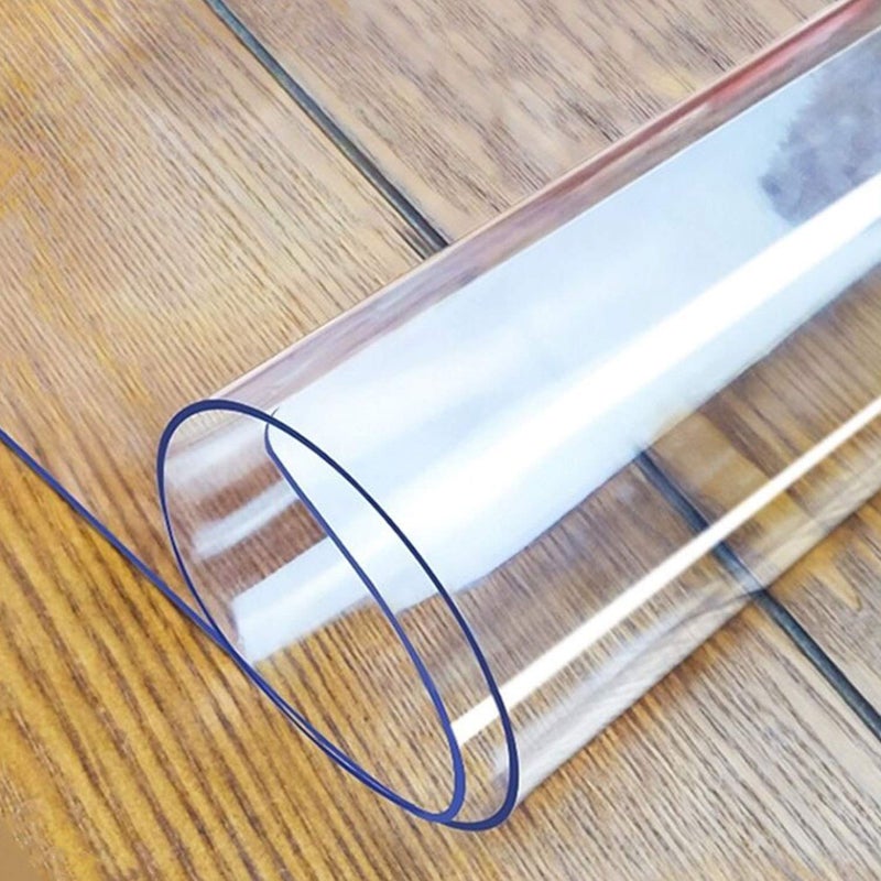 LovePads Clear Table Cover Protector, 17 x 66 Inch 2mm Thick Plastic Table Cover, Table Protector for Dining Room Table, Waterproof Dresser Cover Top for Kitchen, Coffee, Writing Desk - Image 1